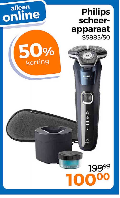 Philips scheerapparaat S5885/50 50% korting