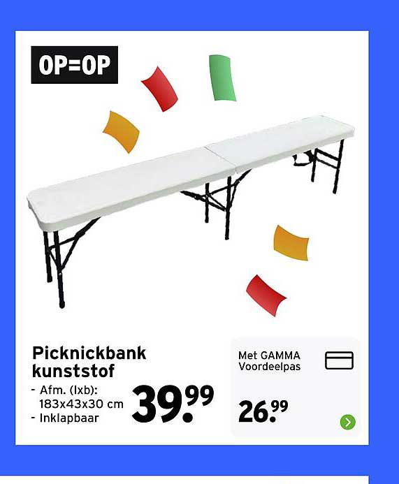 Picknickbank kunststof