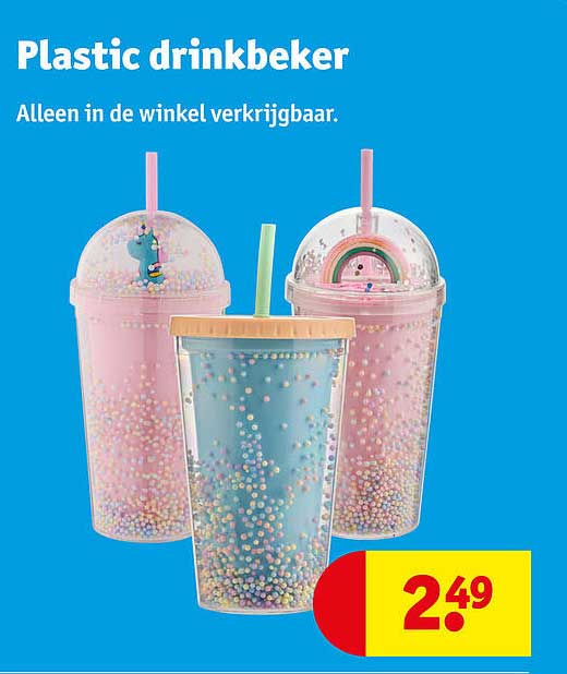 Plastic drinkbeker