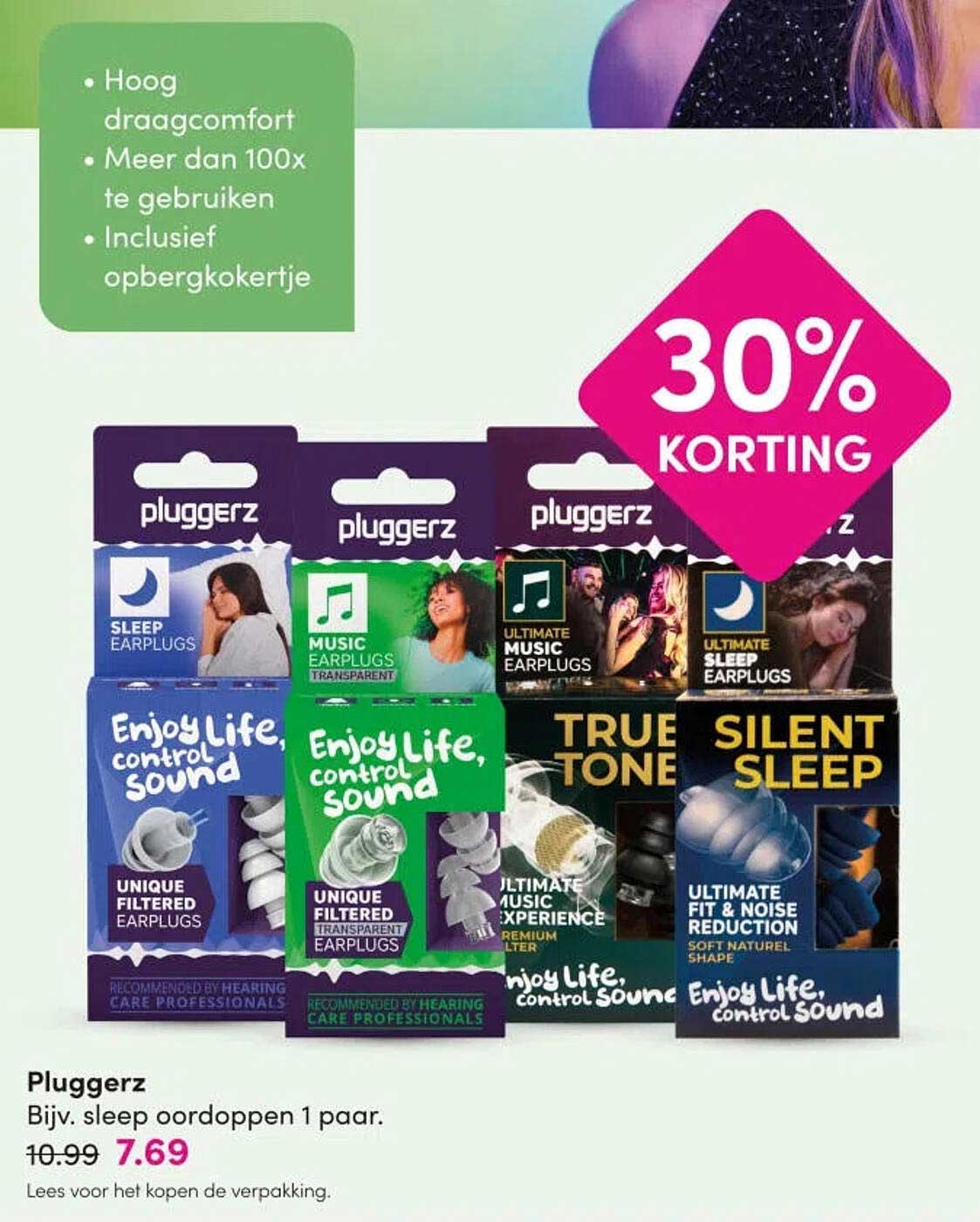 Pluggerz Bijv. sleep oordoppen 1 paar. 30% korting
