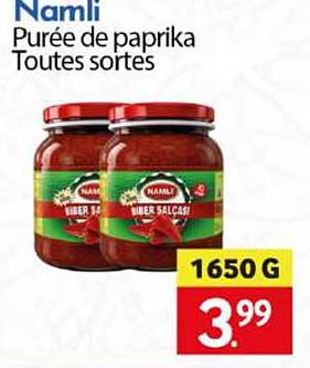 Purée de paprika Toutes sortes