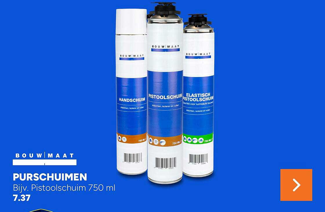 Purschuimen Bijv. Pistoolschuim 750 ml