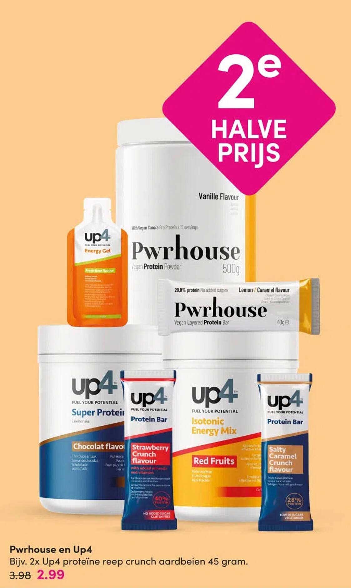 Pwrhouse en Up4 2e halve prijs