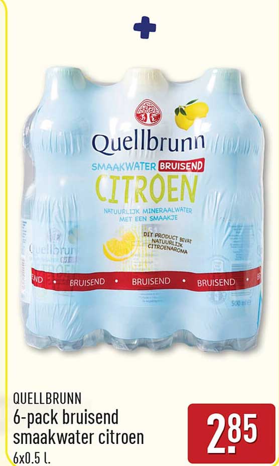 QUELLBRUNN 6-pack bruisend smaakwater citroen