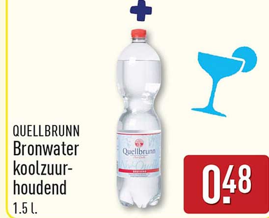 QUELLBRUNN Bronwater koolzuur-houdend 1.5 l.