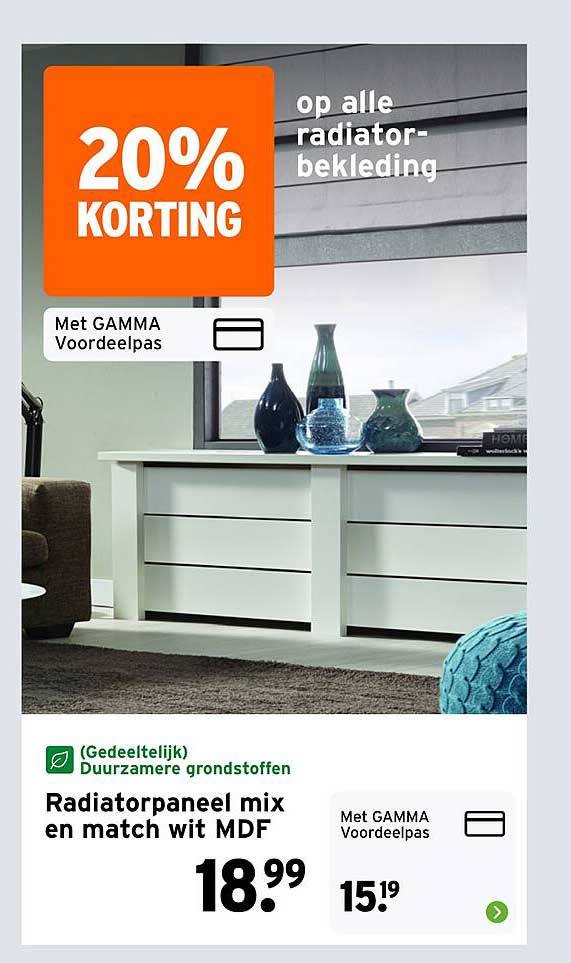 Radiatorpaneel mix en match wit MDF