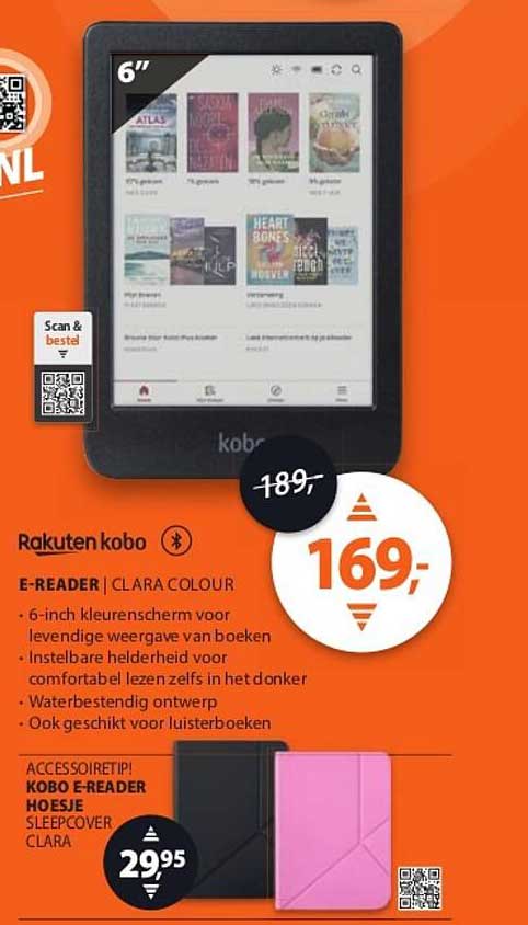 Rakuten kobo E-READER | CLARA COLOUR