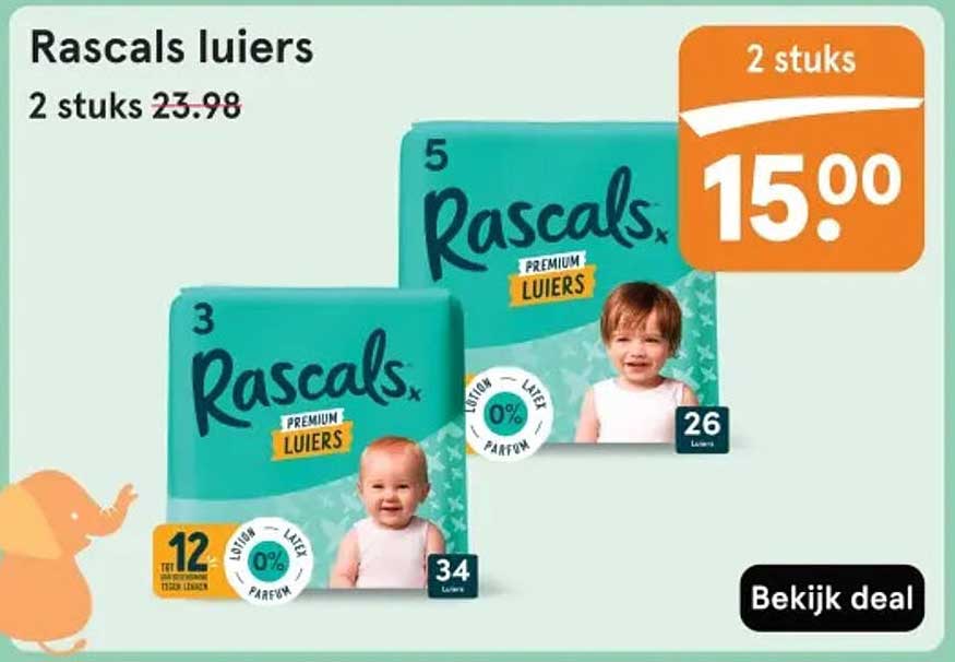 Rascals luiers 2 stuks
