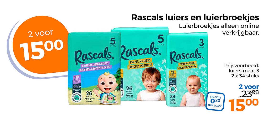 Rascals luiers en luiersbroekjes