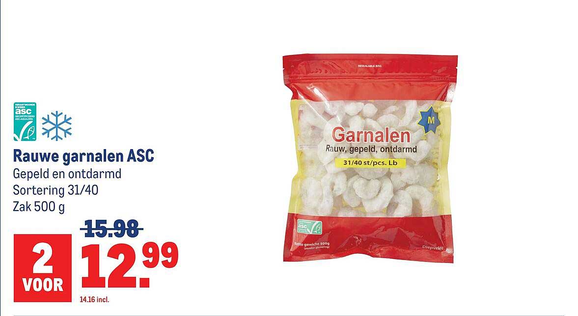Rauwe garnalen ASC