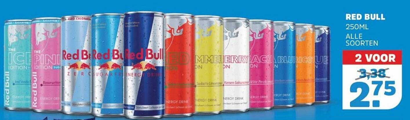 RED BULL 250ML ALLE SOORTEN 2 VOOR