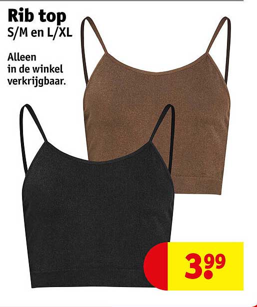 Rib top S/M en L/XL