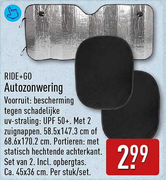 RIDE+GO Autozonwering