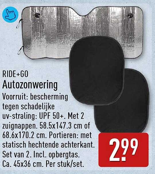 RIDE+GO Autozonwering