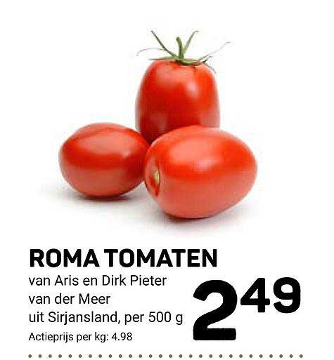 ROMA TOMATEN van Aris en Dirk Pieter van der Meer uit Sirjansland, per 500 g