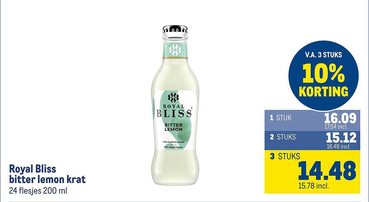 Royal Bliss bitter lemon krat