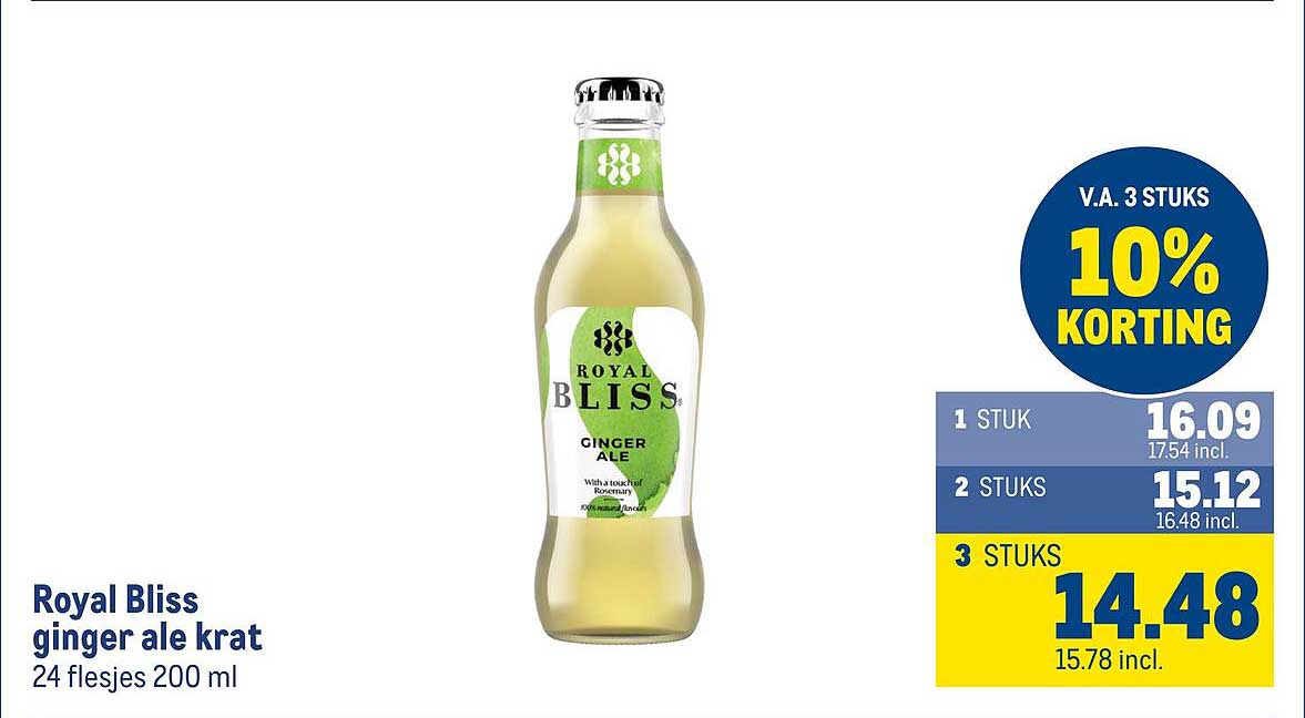 Royal Bliss ginger ale krat