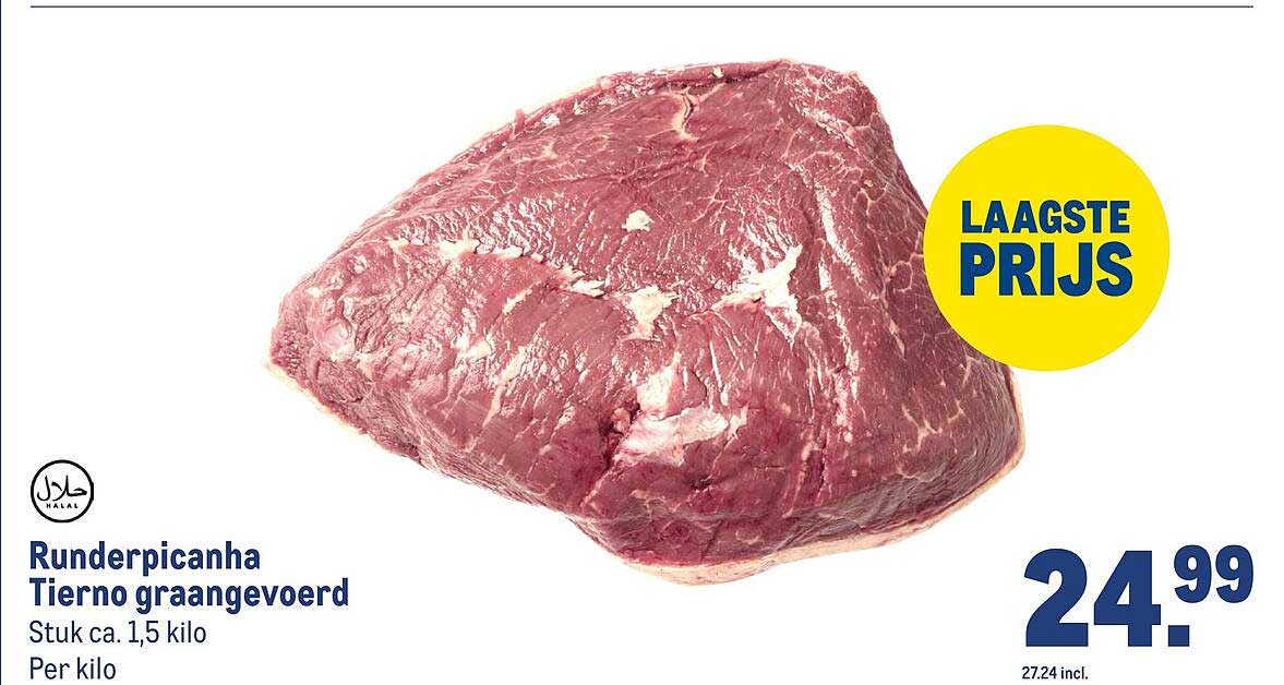 Runderpicanha Tierno graangevoerd