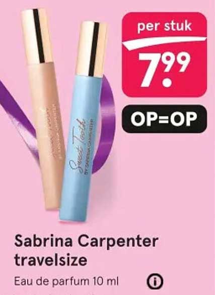Sabrina Carpenter travelsize Eau de parfum 10 ml OP=OP