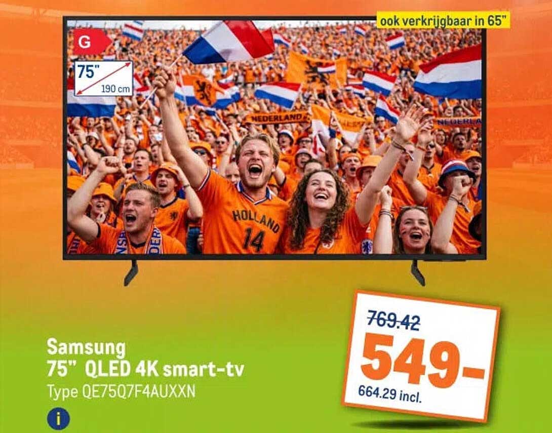 Samsung 75" QLED 4K smart-tv