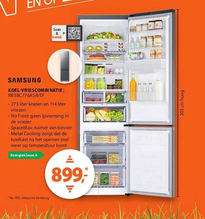 SAMSUNG KOEL-VRIESCOMBINATIE | RB38C776ASR/EF