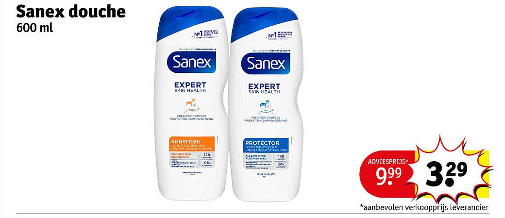 Sanex douche 600 ml