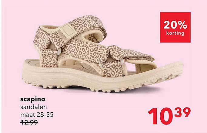 scapino sandalen maat 28-35 20% korting