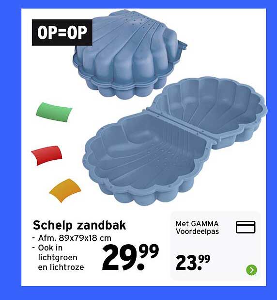 Schelp zandbak