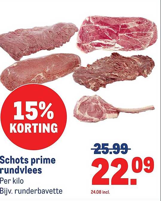 Schots prime rundvlees 15% KORTING