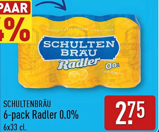 Schultenbräu 6-pack Radler 0.0%