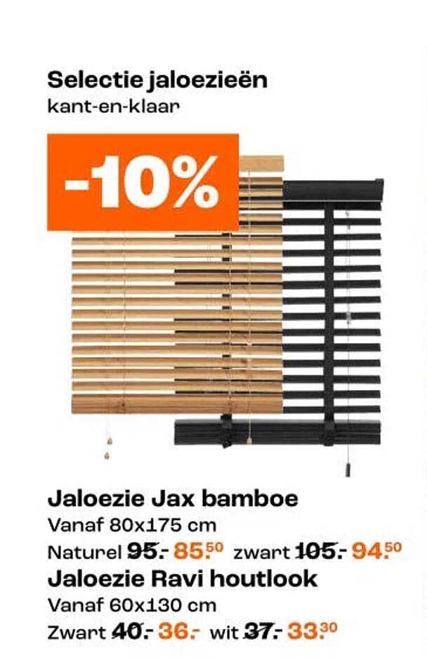 Selectie jaloezieën kant-en-klaar -10%