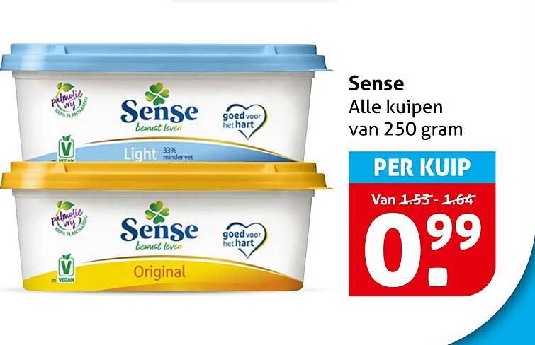 Sense Alle kuipen van 250 gram PER KUIP