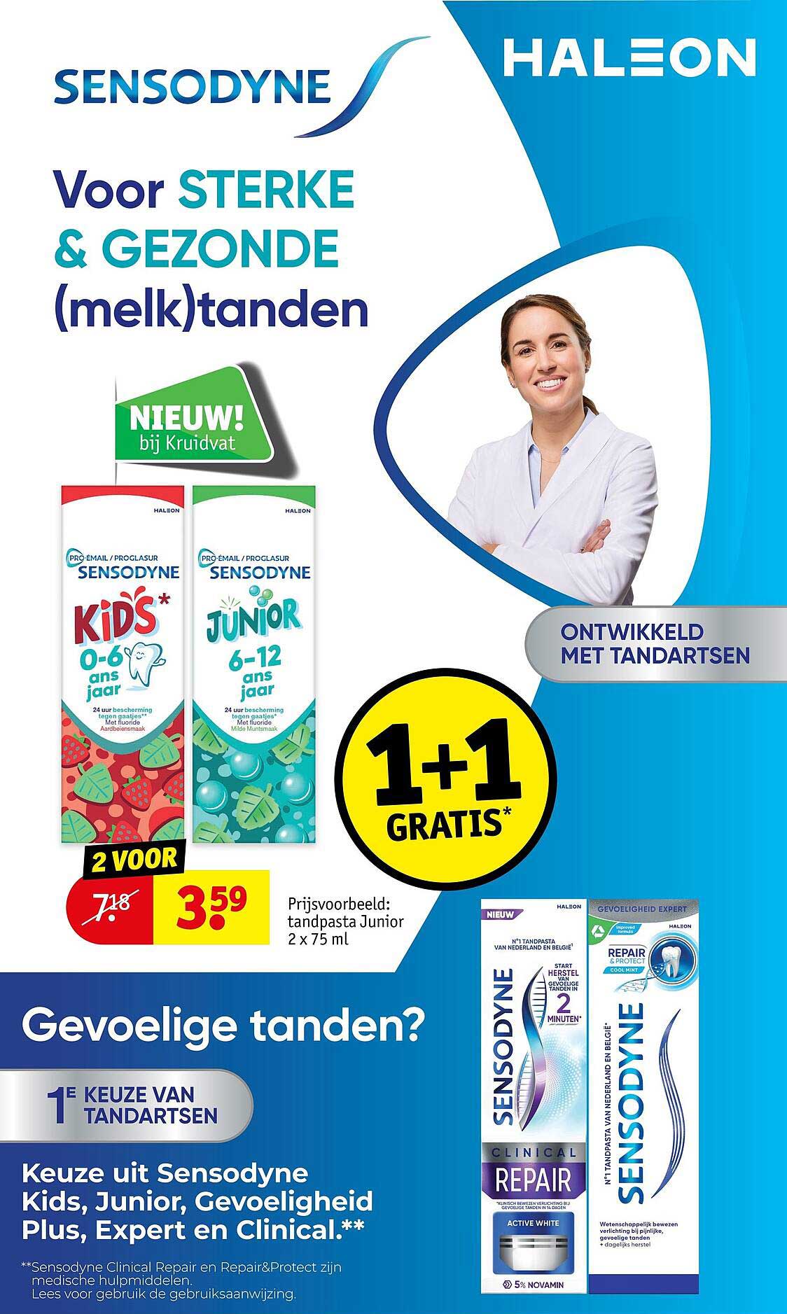 Sensodyne Kids / Junior 1+1 gratis