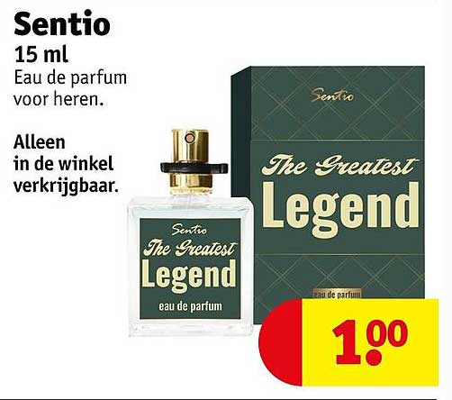 Sentio 15 ml Eau de parfum voor heren.