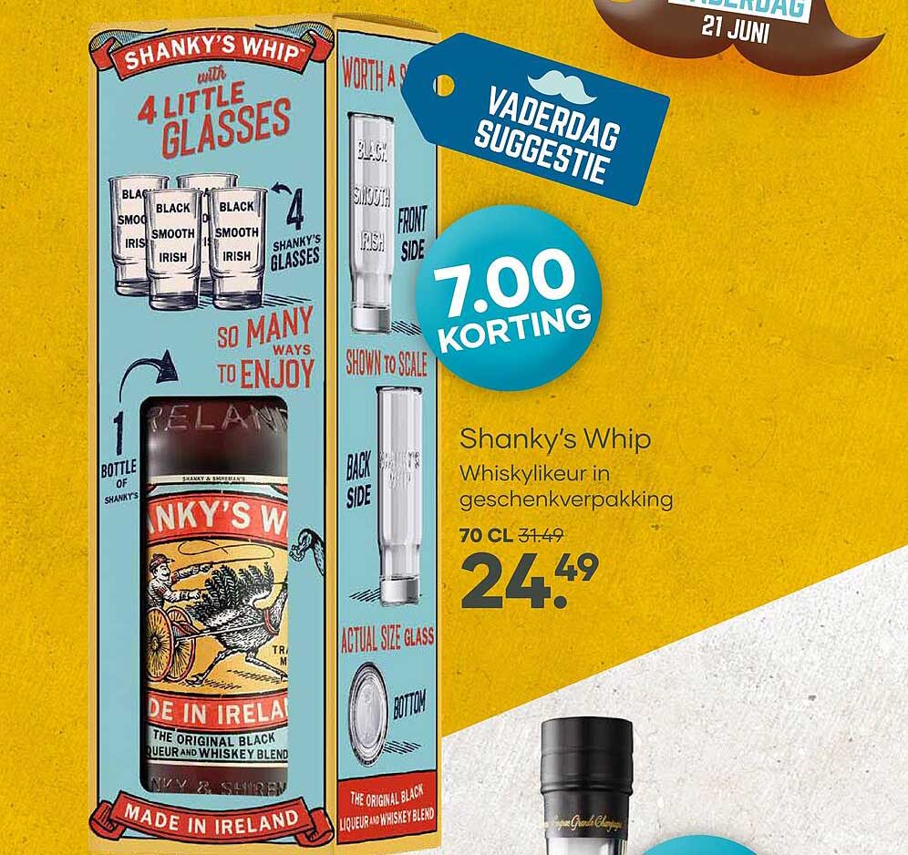 Shanky’s Whip Whiskyliqueur in geschenkverpakking 7.00 KORTING