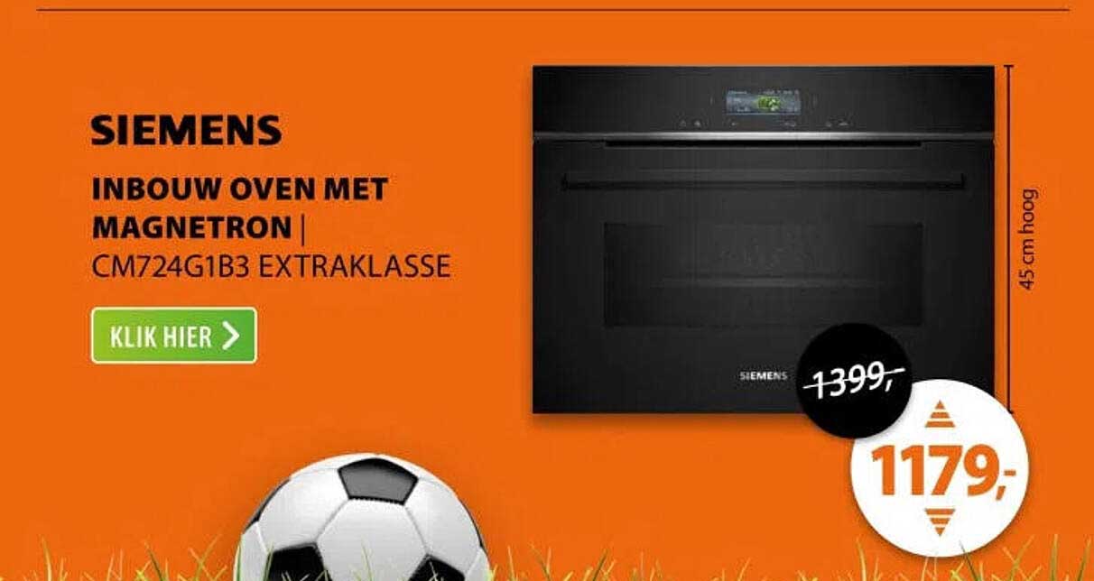 SIEMENS INBOUW OVEN MET MAGNETRON | CM724G1B3 EXTRAKLASSE