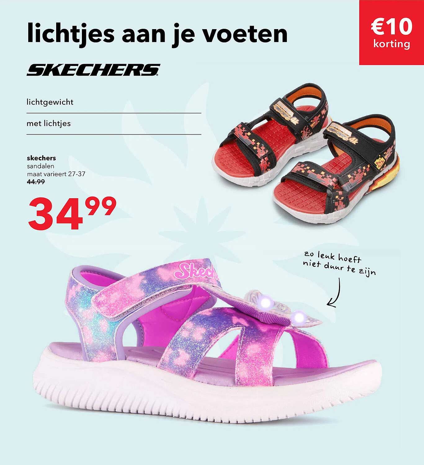 Skechers sandalen lichtgewicht met lichtjes