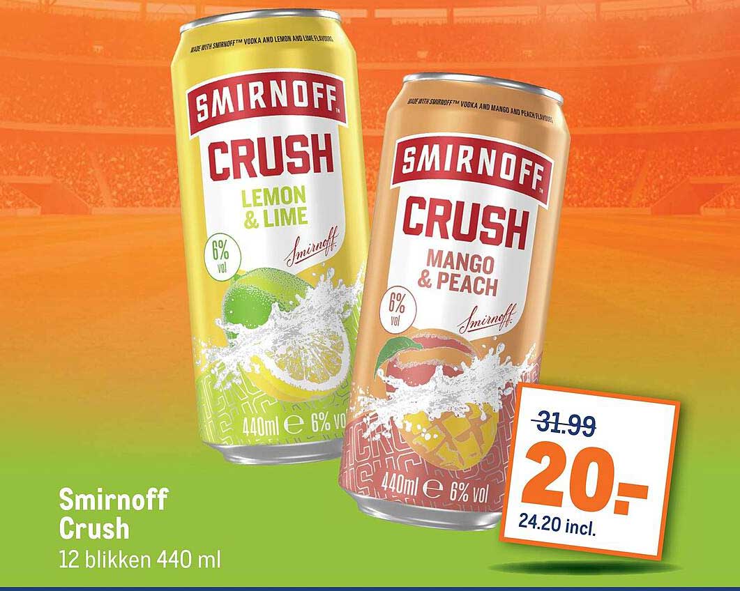 Smirnoff Crush 12 blikken 440 ml