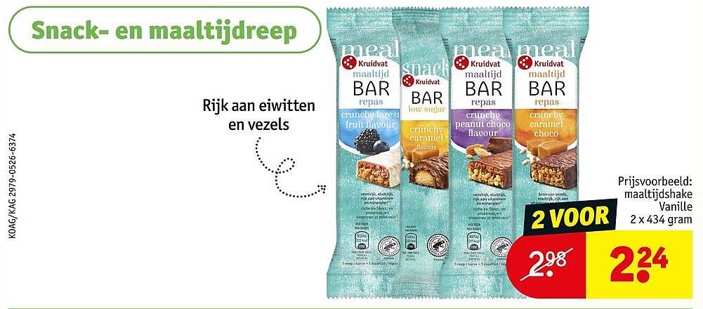 Snack- en maaltijdreep 2 VOOR
