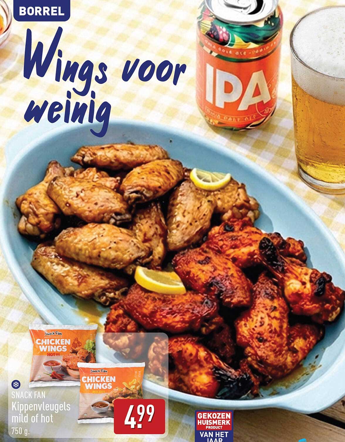 SNACK FAN Kippenvleugels mild of hot 750 g