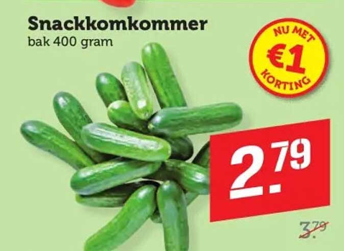 Snackkomkommer bak 400 gram