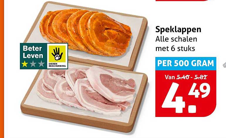 Speklappen Alle schalen met 6 stuks PER 500 GRAM