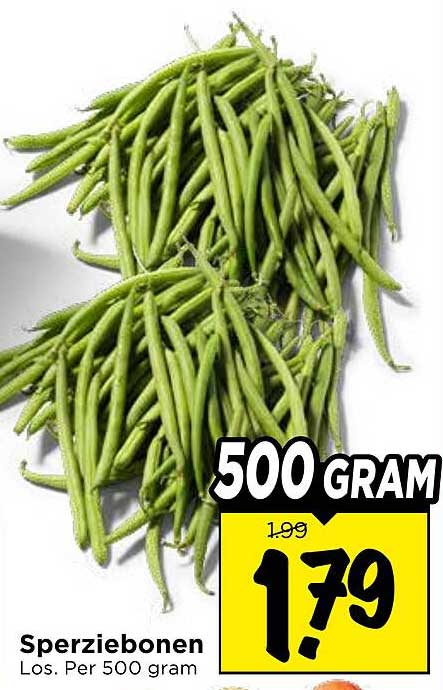 Sperziebonen Los. Per 500 gram