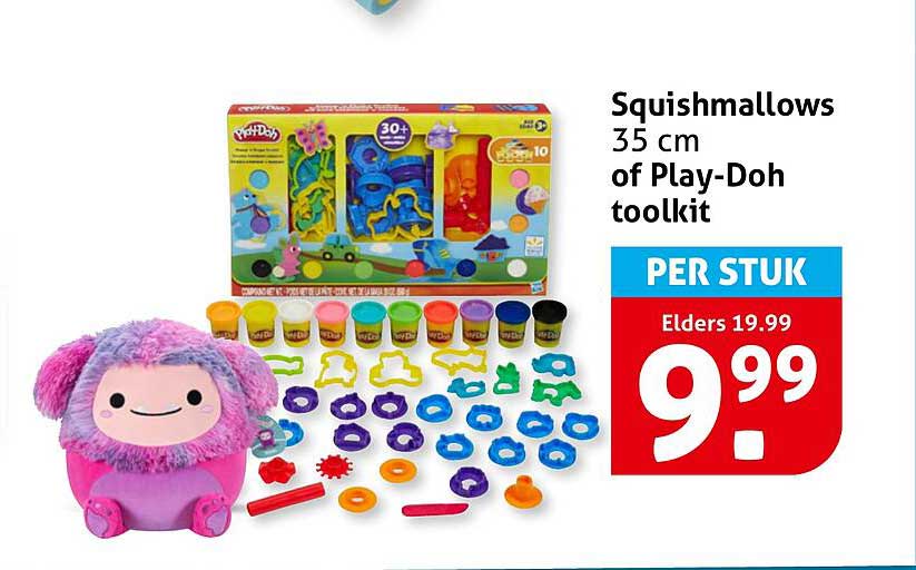 Squishmallows 35 cm of Play-Doh toolkit PER STUK