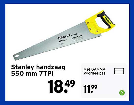 Stanley handzaag 550 mm 7TPI