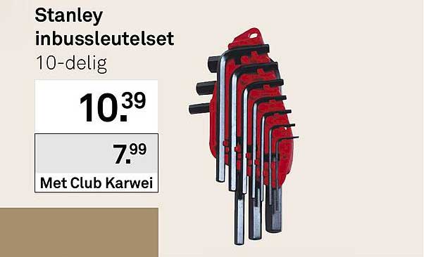 Stanley inbussleutelset 10-delig
