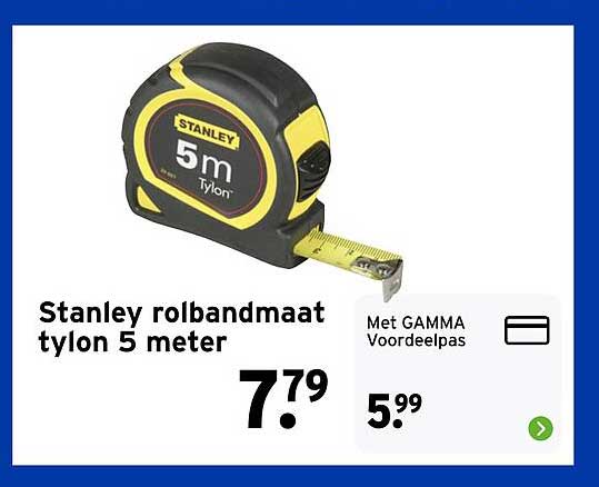 Stanley rolbandmaat tylon 5 meter