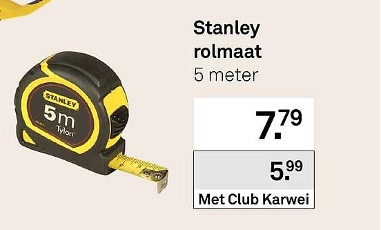 Stanley rolmaat 5 meter
