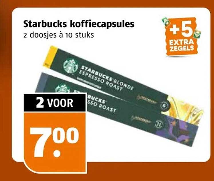 Starbucks koffiecapsules 2 doosjes à 10 stuks