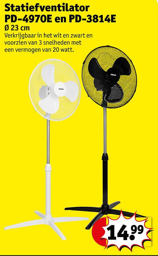 Statiefventilator PD-4970E en PD-3814E Ø 23 cm